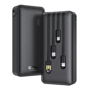 1Hora Powerbank Multi-Cable Charging Station with Built-in Flashlight - GAR159