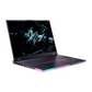Gaming laptop with colorful keyboard on a white background