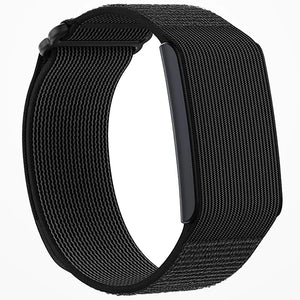 Black watch strap on a white background with 'ELVARA' branding.