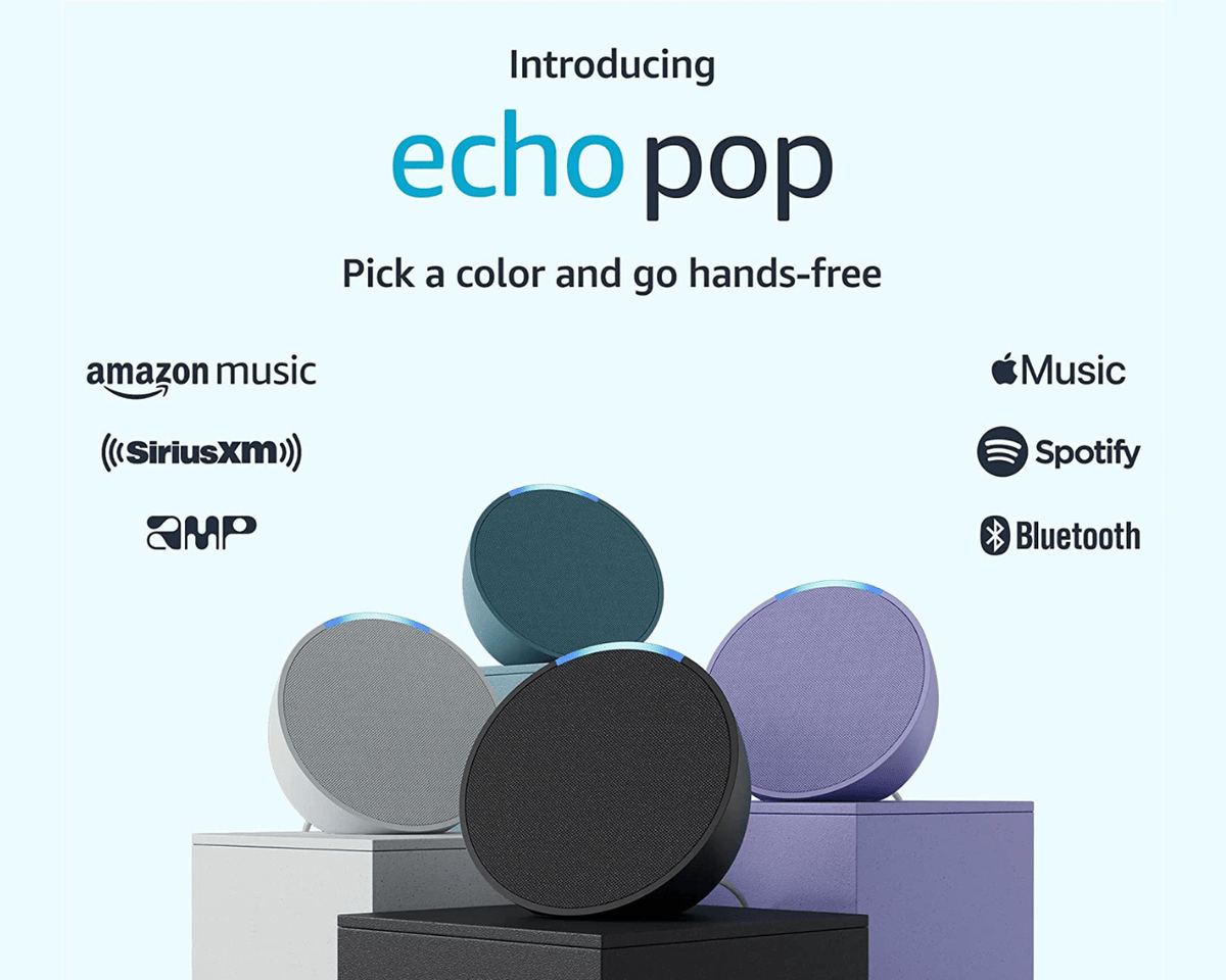 Amazon Echo Pop Smart Speakers with Alexa