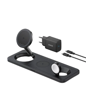 Anker Foldable 3-in-1 Wireless Charging Station Qi2 Certified - A25m1 - 15W Fast