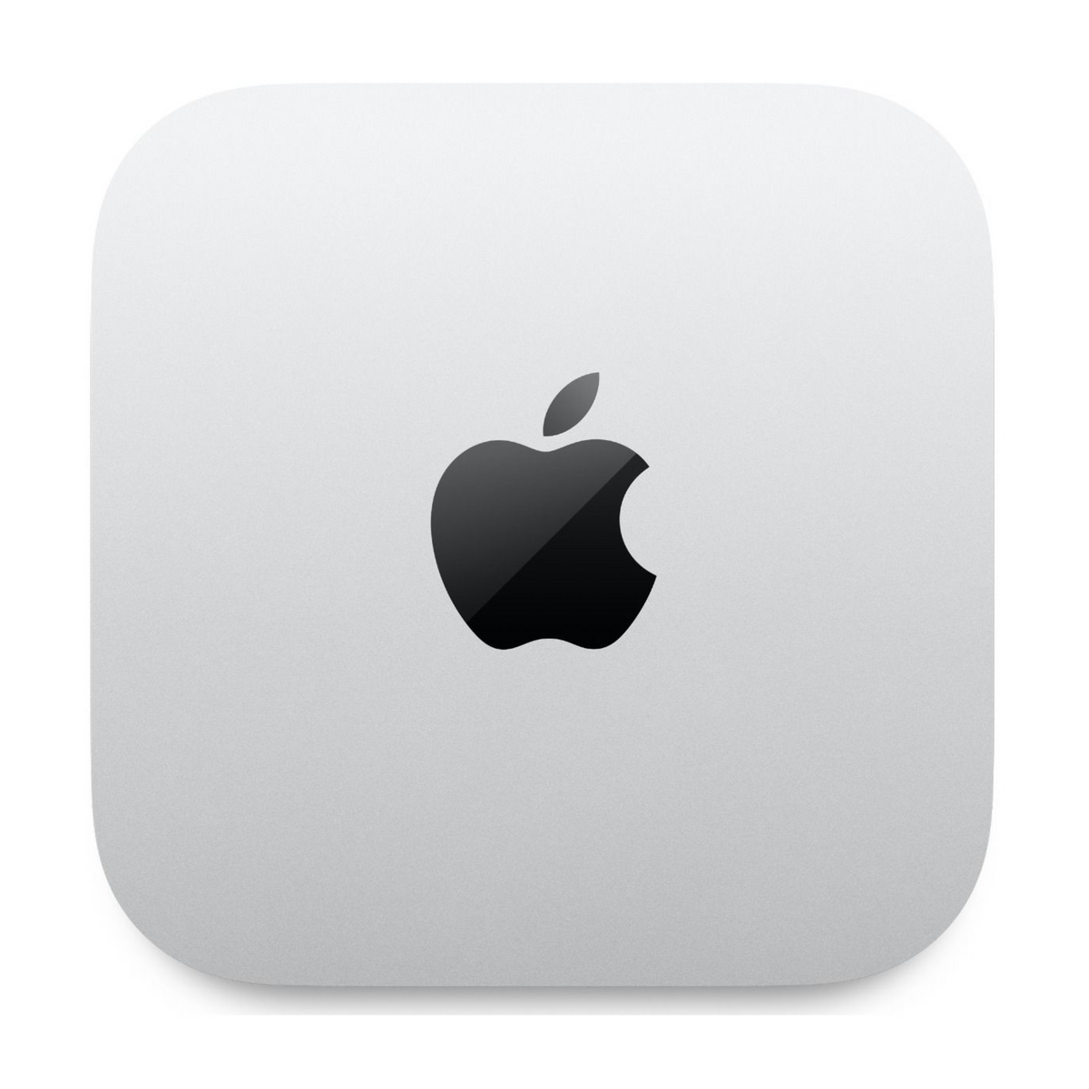 Apple device with a black logo on a white background