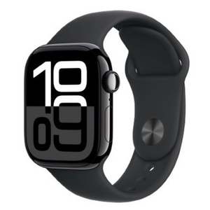 Apple Watch Series 10 42mm – Jet Black Aluminum Case with Black Sports Band
