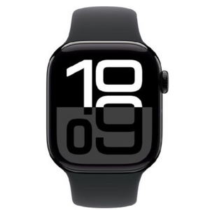Apple Watch Series 10 42mm – Jet Black Aluminum Case with Black Sports Band
