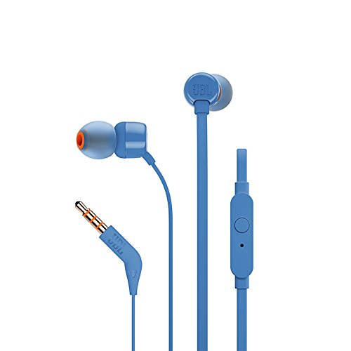 JBL Tune 110 Wired In-Ear Headphones with Mic Blue