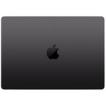 Black Apple laptop on a white background