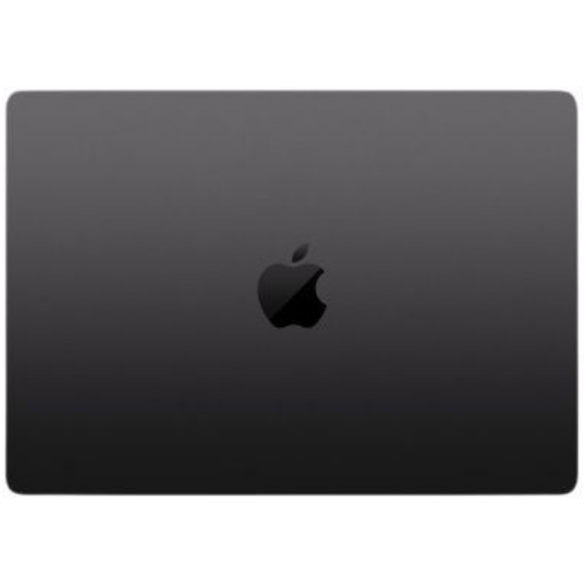Black Apple laptop on a white background