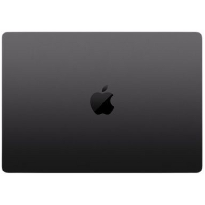 Black Apple laptop on a white background