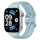Smartwatch with a light blue band on a white background