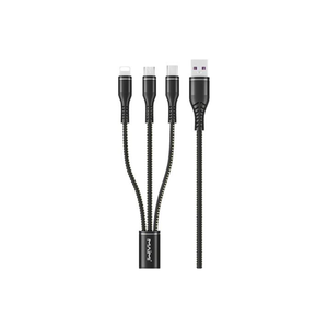 Maimi X55 3-in-1 Durable Nylon Fast Charging Data Cable