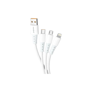 Maimi X73 3-in-1 Supports 65W Soft TPE Fast Charging Data Cable