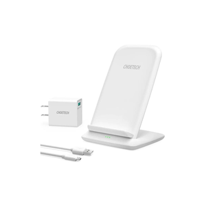 Choetech 15W Fast Wireless Charger Stand with Wall Charger & 1.2m Cable