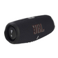 Black JBL speaker on a white background