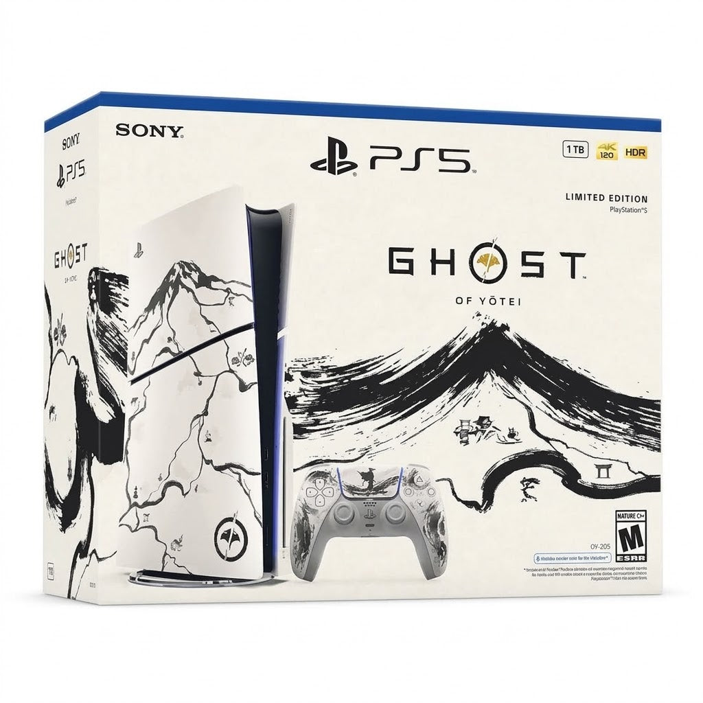 PS5 Slim Disc Edition – PS5 Ghost of Yōtei Black Limited Edition