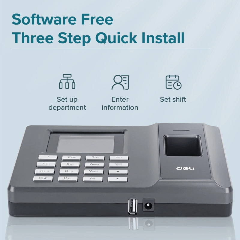 Deli ES152 Biometric Fingerprint Time Attendance Machine