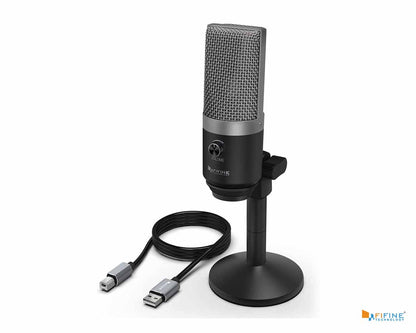 Fifine K670 USB Microphone Plug Play Black