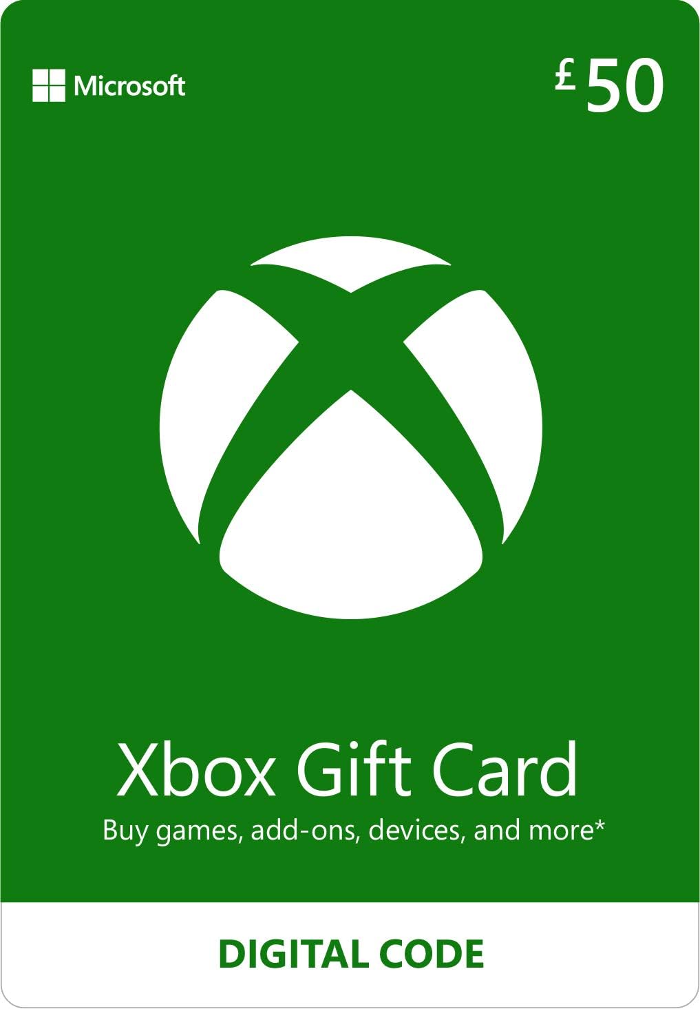 Xbox Gift Card £50 – UK Region