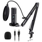 Maono AU-PM422 Monitorable USB Condenser Microphone Kit Black