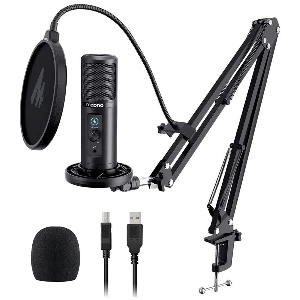 Maono AU-PM422 Monitorable USB Condenser Microphone Kit Black